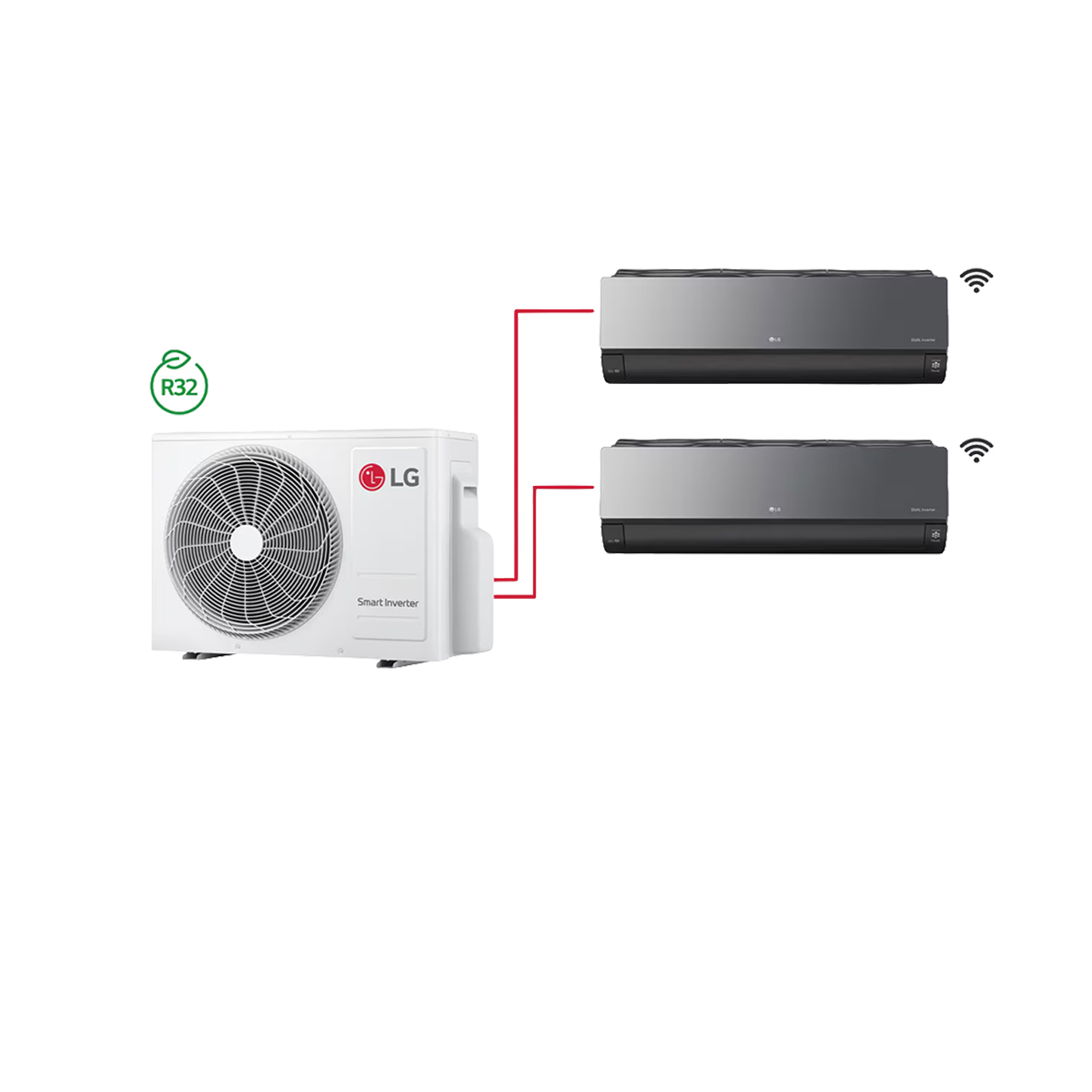 LG Inverter Multi Split Wi-Fi Klima AC2 12K+24K Btu
