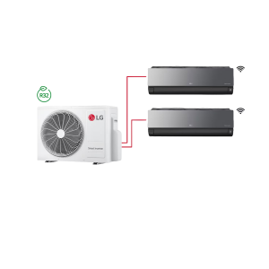 LG Inverter Multi Split Wi-Fi Klima AC2 12K+24K Btu