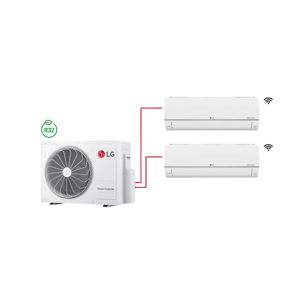LG Inverter Multi Split Wi-Fi Klima DP1 9K+18K Btu