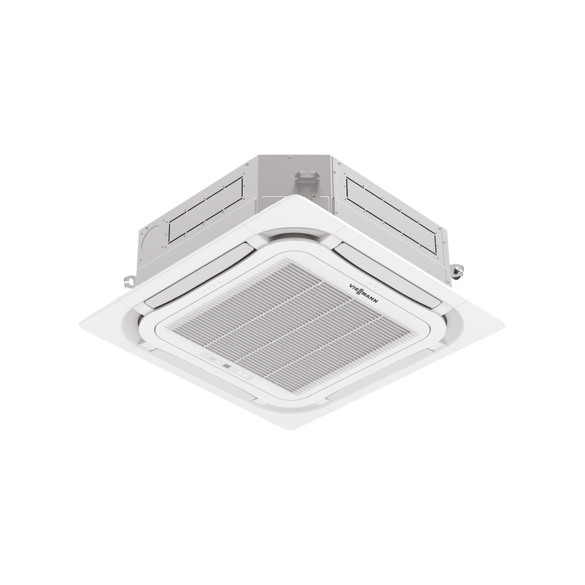 Dört yöne üflemeli dairesel atışlı kaset tipi iç üniteler